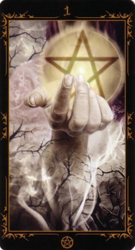 Карта Таро пентакли туз