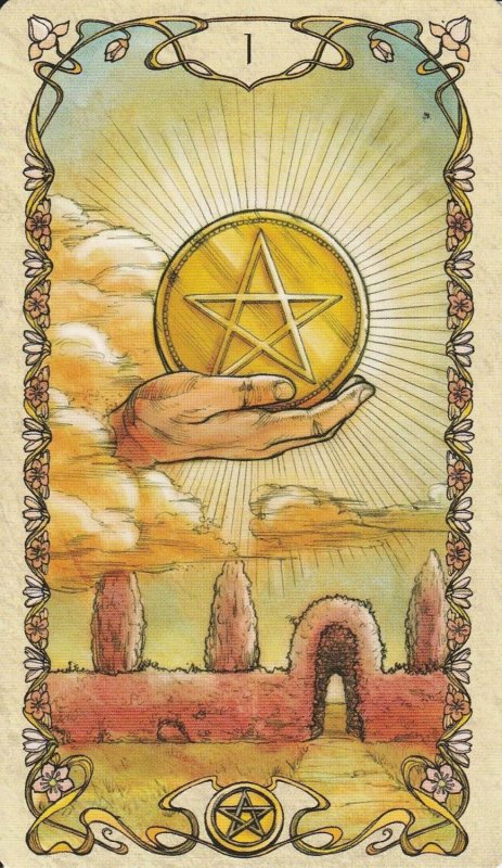 Туз пентаклей Таро