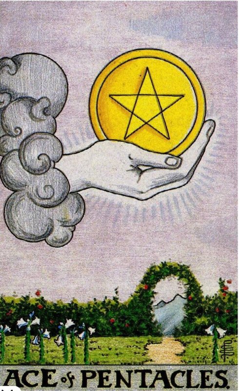 Туз пентаклей Таро