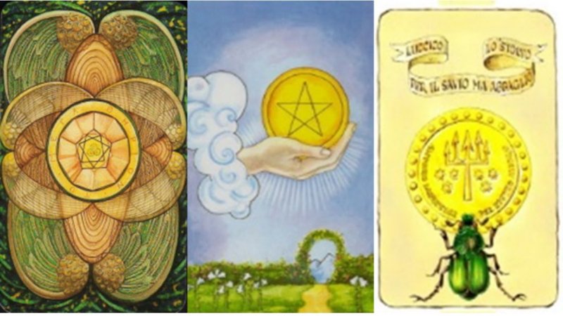 Туз пентаклей Таро Уэйта