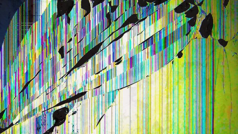 Экран разбитого телевизора