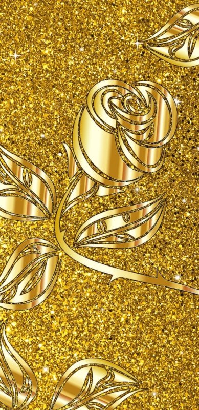 Золотые обои на телефон