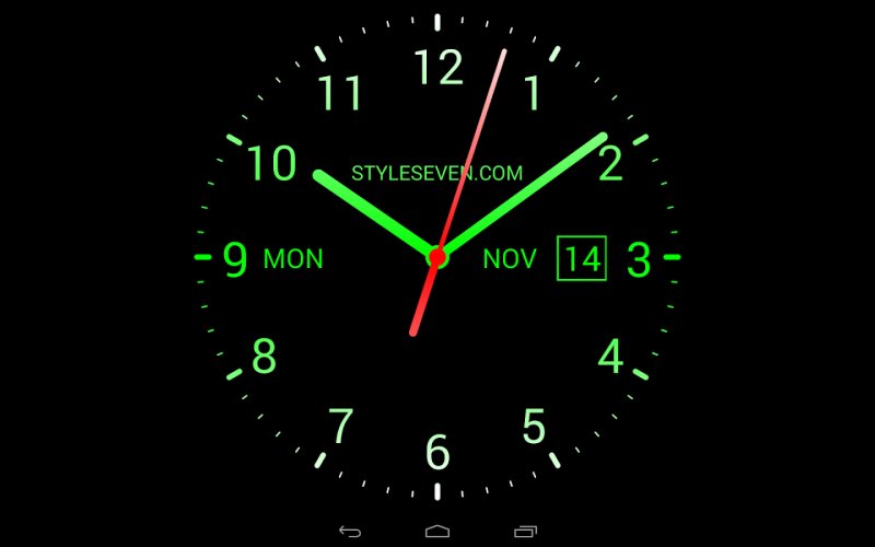 Аналоговые часы на экран