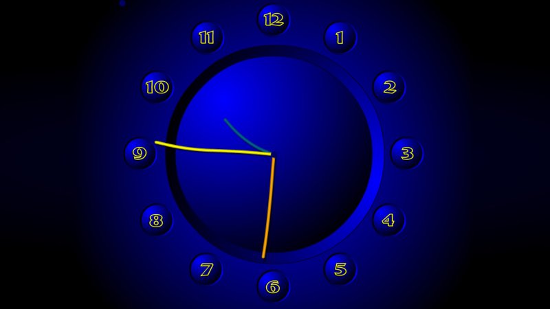Аналоговые часы на экран