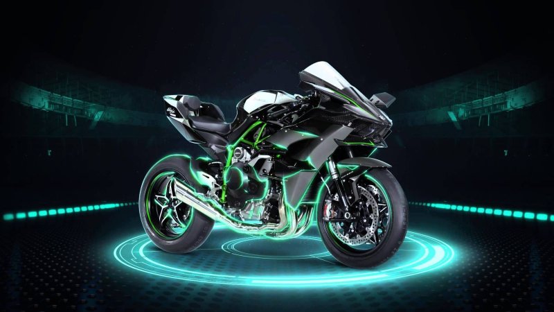 Kawasaki Ninja h2r красный