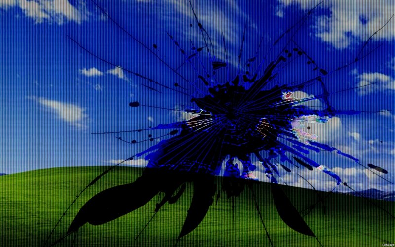 Разбитый монитор