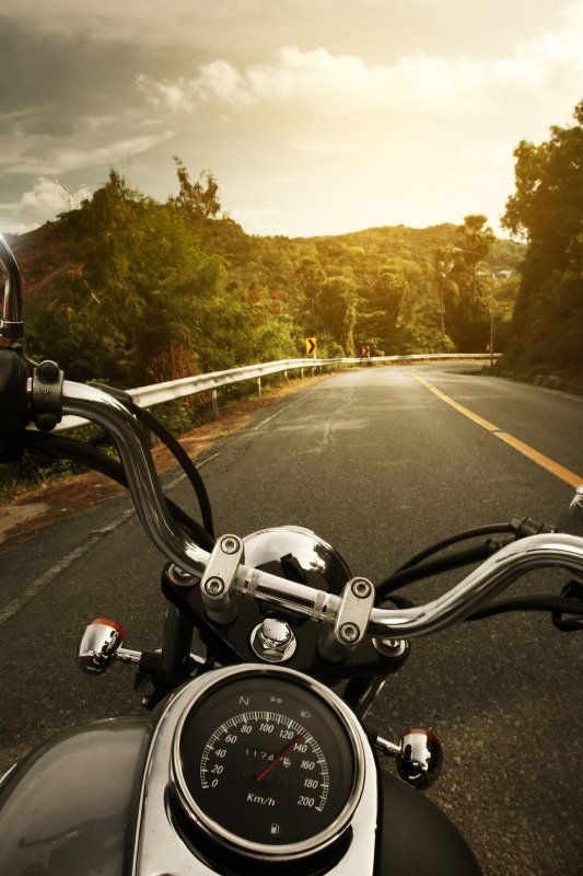 Мотоцикл руль дорога