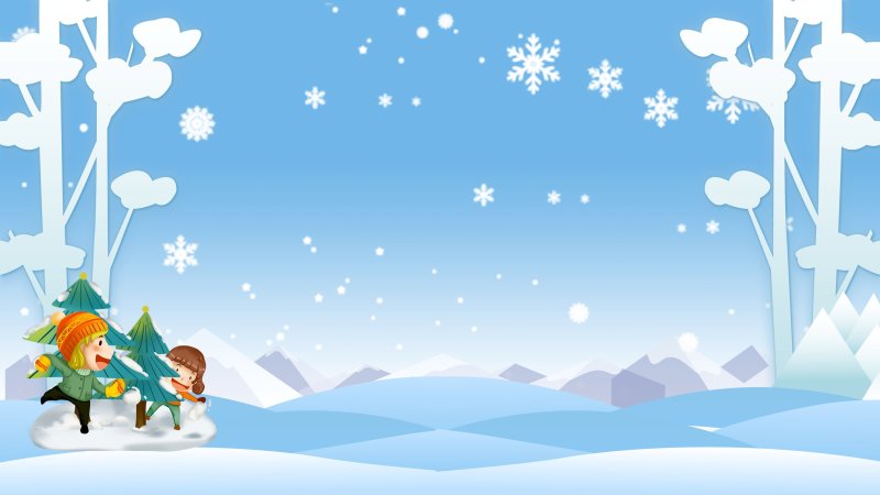 Зимний детский фон для презентации