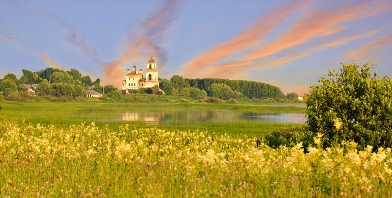 Родные просторы Пушгоры панорама