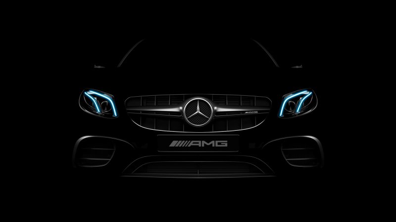 Мерседес АМГ 63 на черном фоне