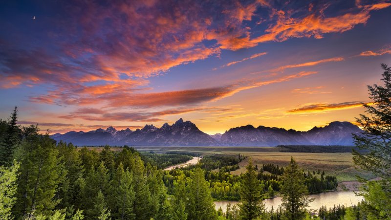 Штат Вайоминг Гранд Титон