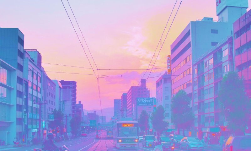 Эстетика аниме улиц