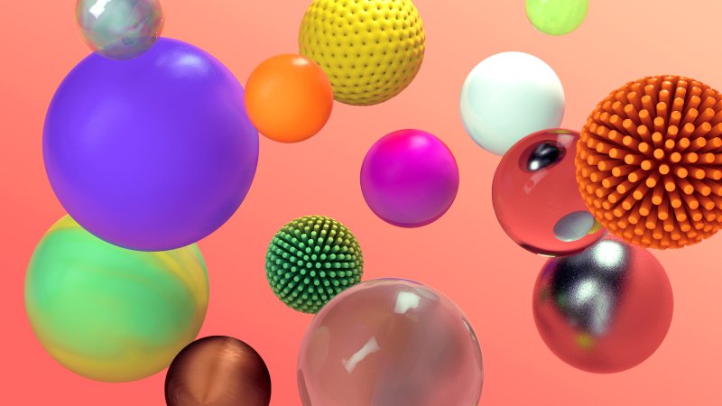 Разноцветные шарики абстракция