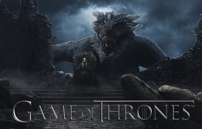 Игра престолов Постер с драконом