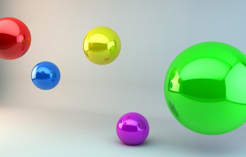 Разноцветные стеклянные шарики