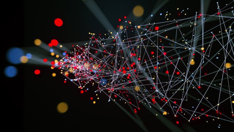 Нейросеть на черном фоне
