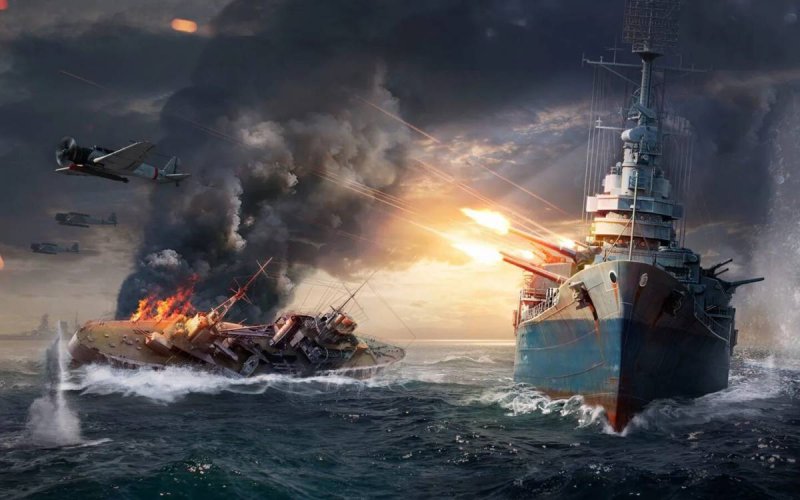 World of Warships морская битва