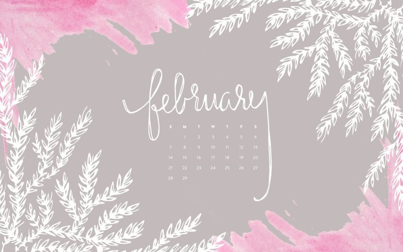 Обои на рабочий стол календарь февраль