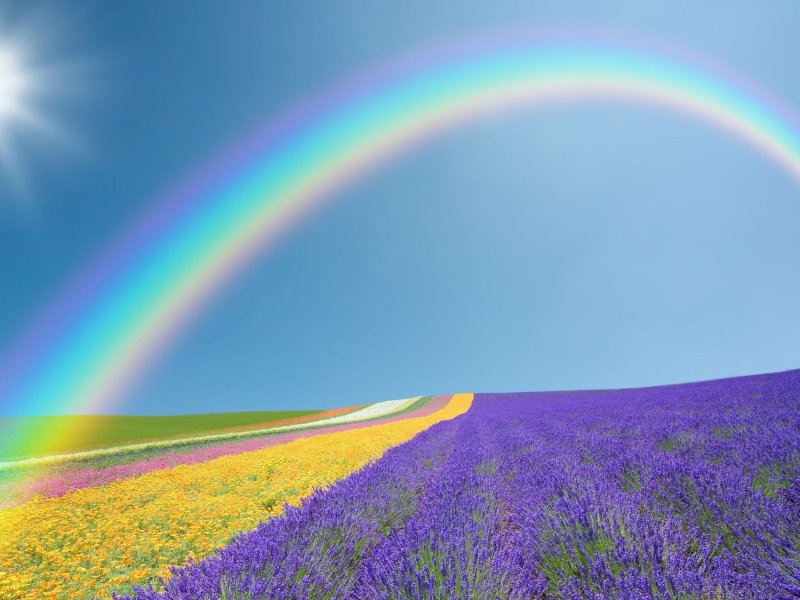 Радуга и солнце