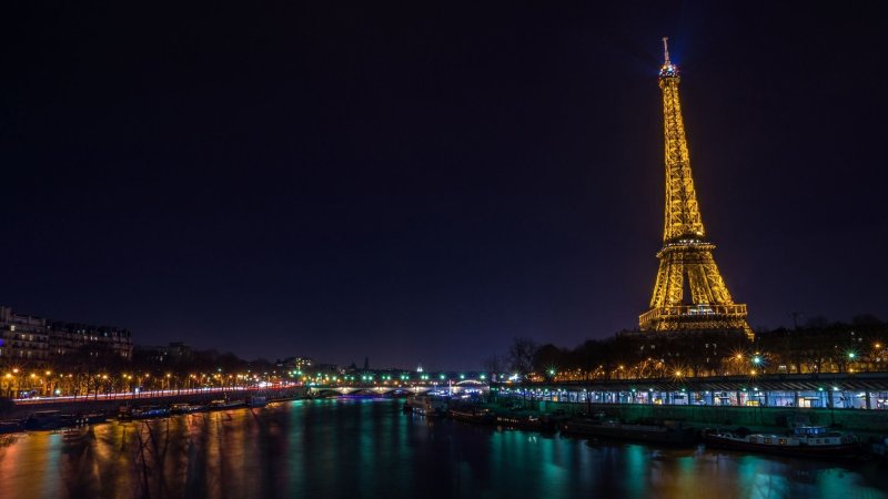 Франция эльфивая башня ночью