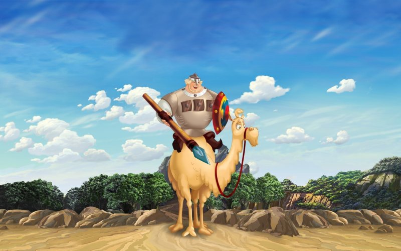 Три богатыря Добрыня Никитич на верблюде