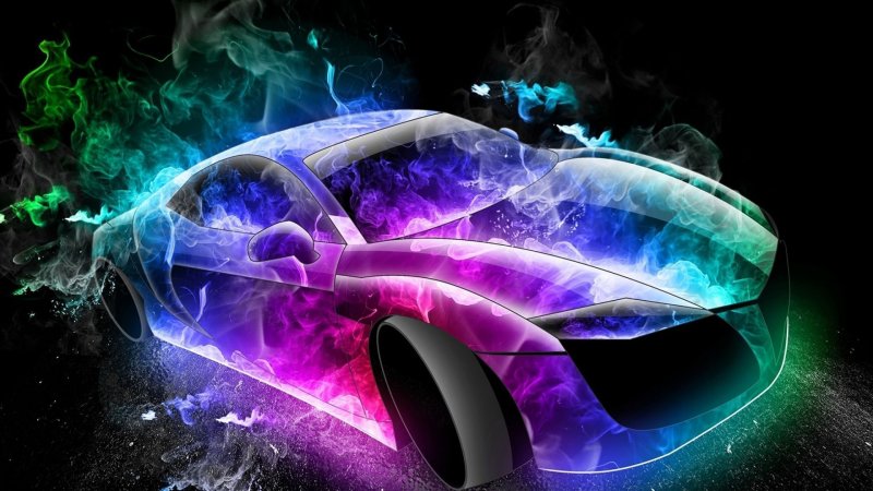 Неоновая машина