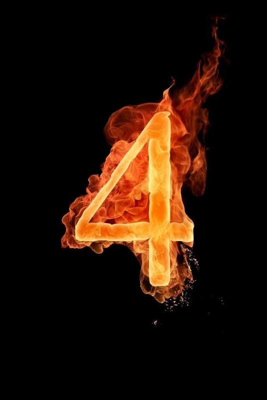 Цифры на черном фоне