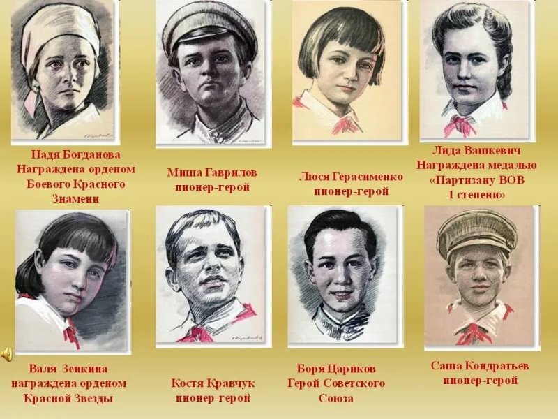 Дети герои советского Союза Великой Отечественной