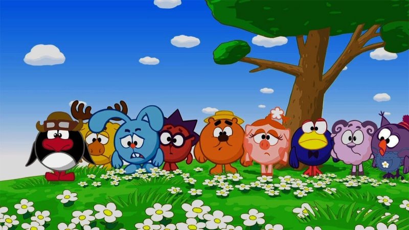 Персонажи мультфильма Смешарики