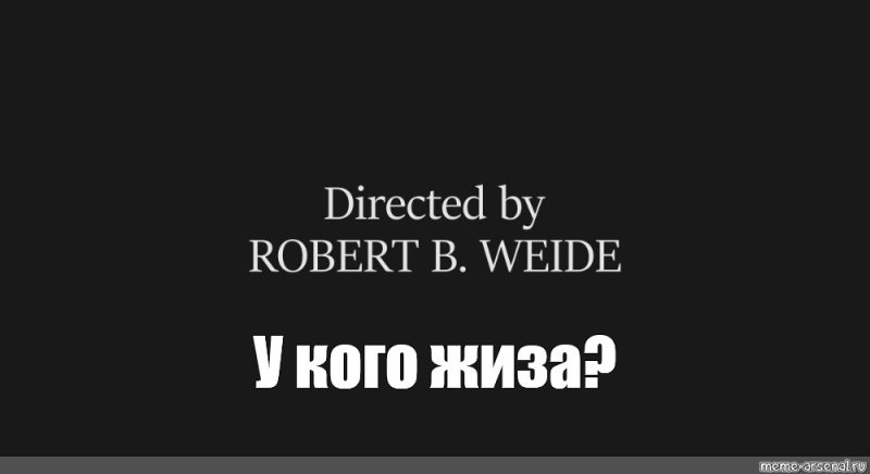 Мем титры Robert b Weide