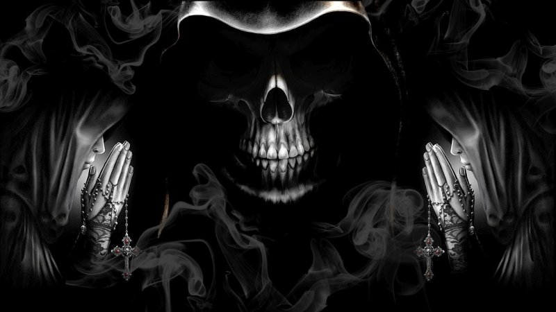 Череп на темном фоне