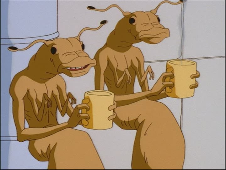 Люди в черном инопланетяне с кофе