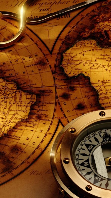 Компас на карте