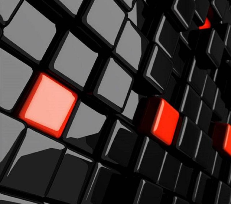 Красно черные кубики