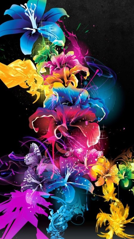 Красивые Неоновые цветы