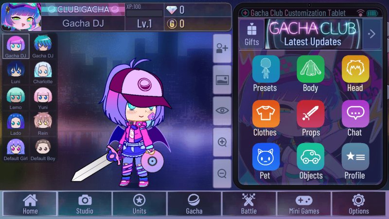 Гача клуб создать персонажа