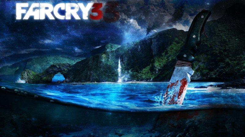Far Cry 3 нож в воде