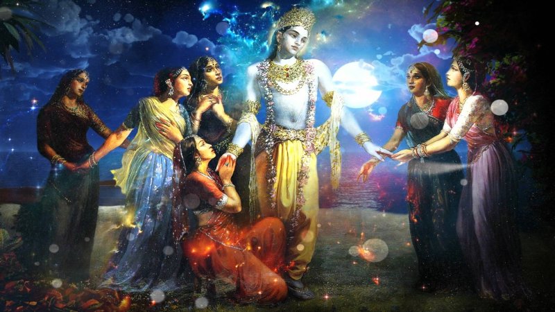 Кришна Радха гопи картина