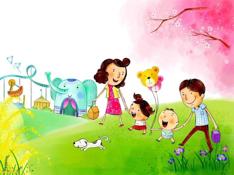 Рисунок на тему счастливая семья