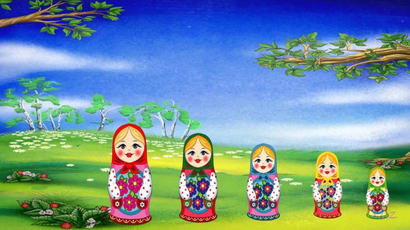 Фон для презентации матрешки