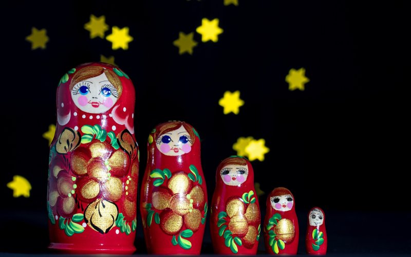 Фон матрешки