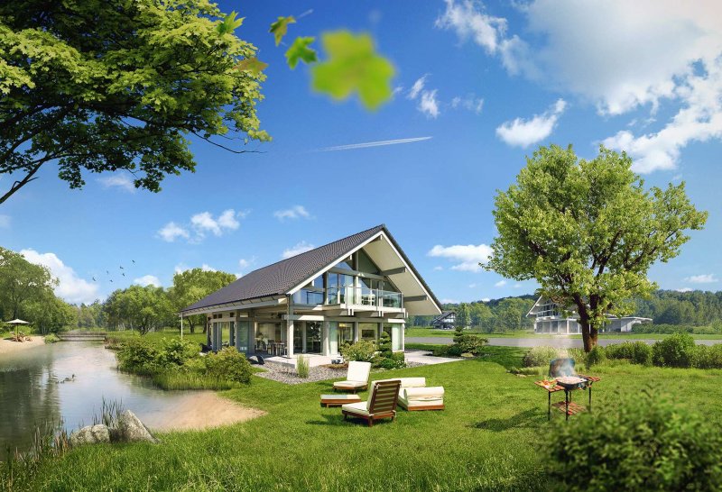 Красивые домики на природе