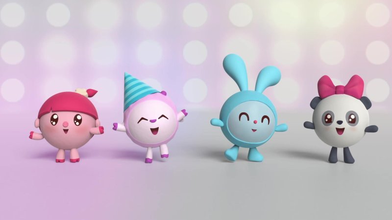 Малышарики герои на белом фоне