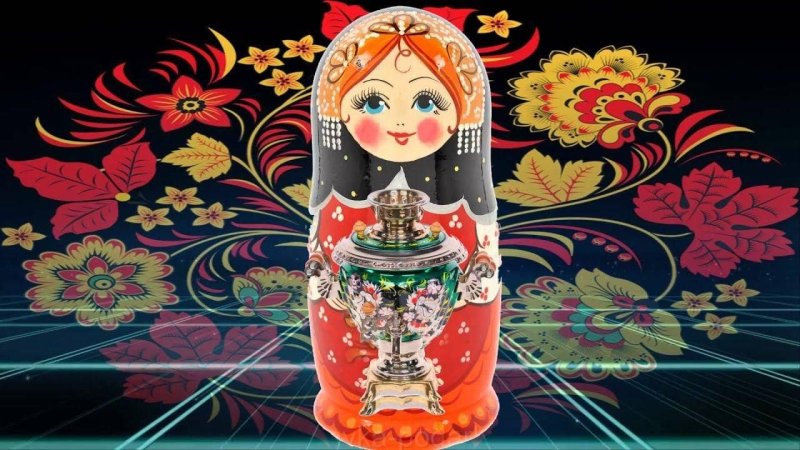 Матрешка на красивом фоне
