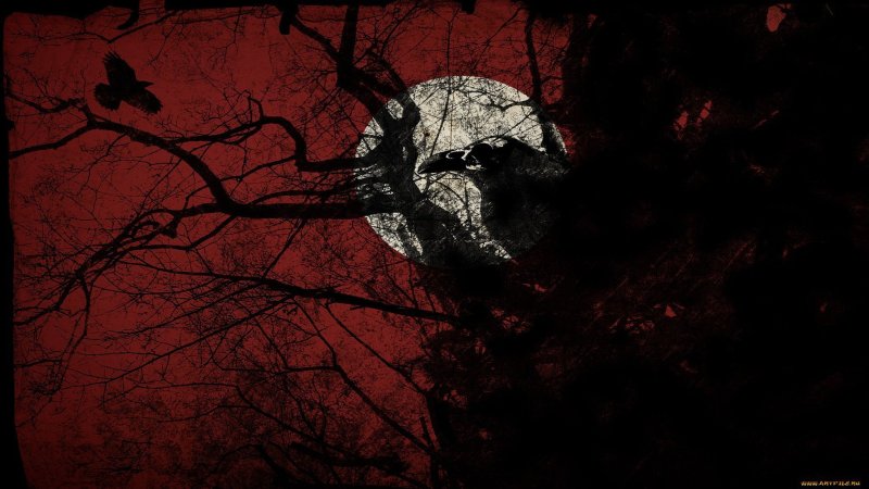 Страшный красный фон