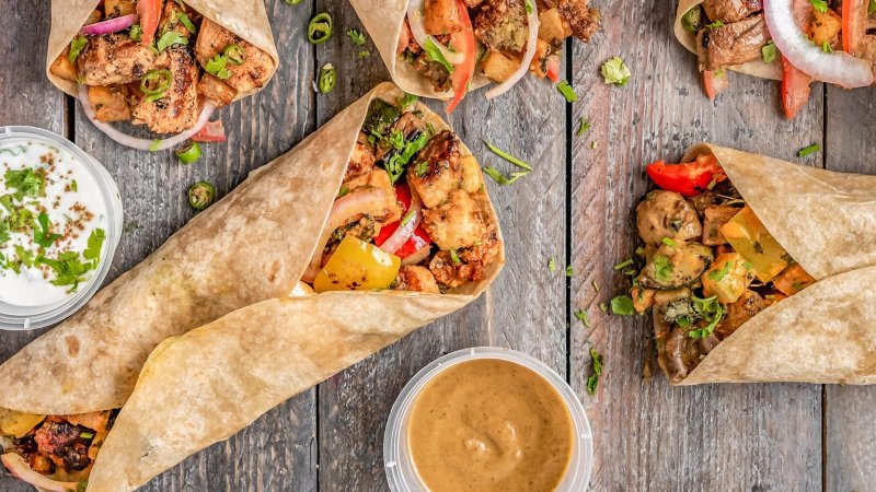 Шаурма вид сверху