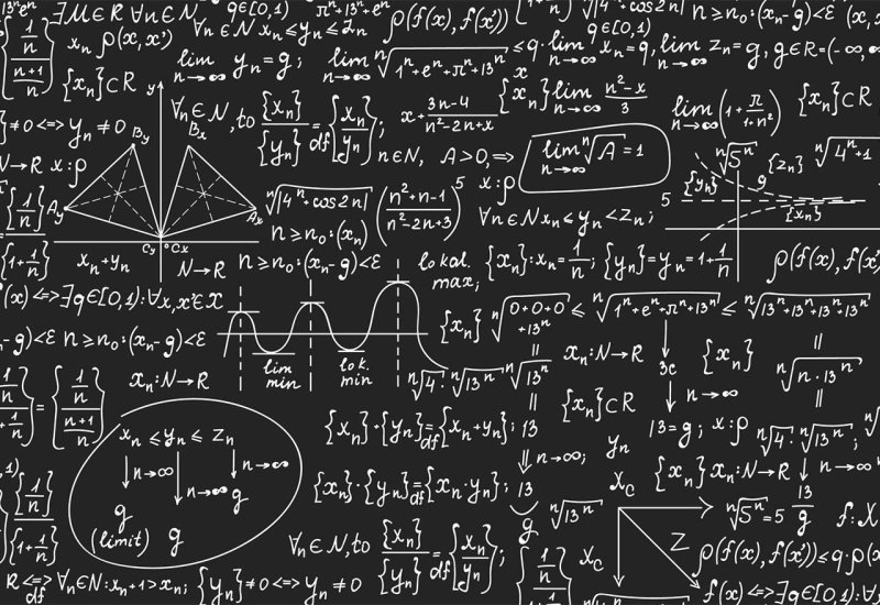 Математические формулы на черном фоне