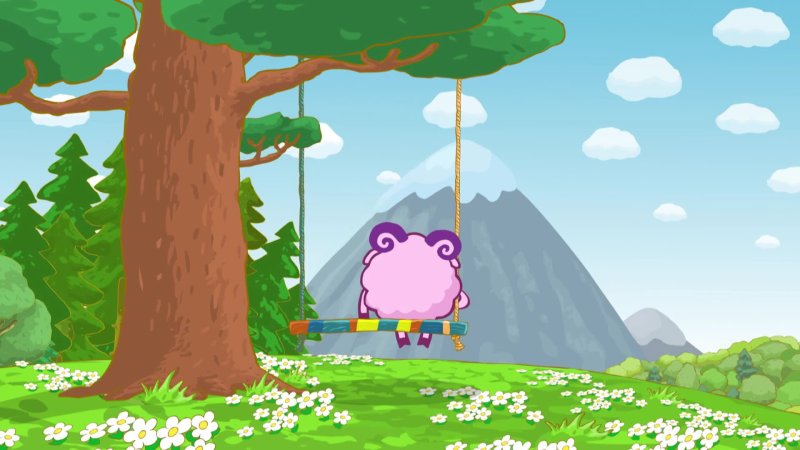 Смешарики Бараш и Нюша горы