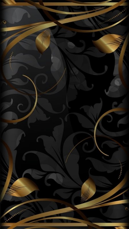 Черно золотые цветы