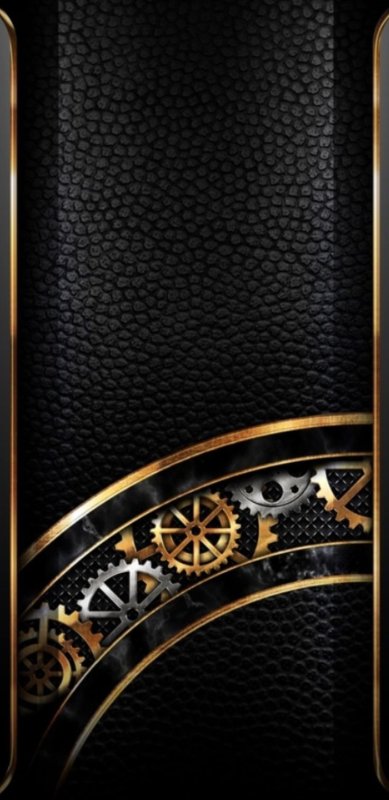 Обои черные с золотом